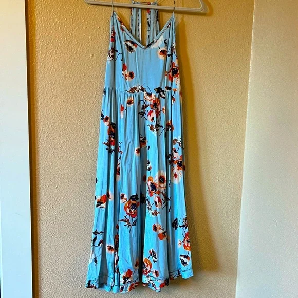 Urban Outfitters | Dresses | Blue Floral Midi Dress From Urban Outfitters |  Poshmark